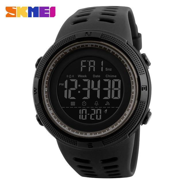 Relógio Esportivo de Mergulho Skmei Masculino 50m Digital Eletrônico LED Militar Relógio Masculino Moda Casual
