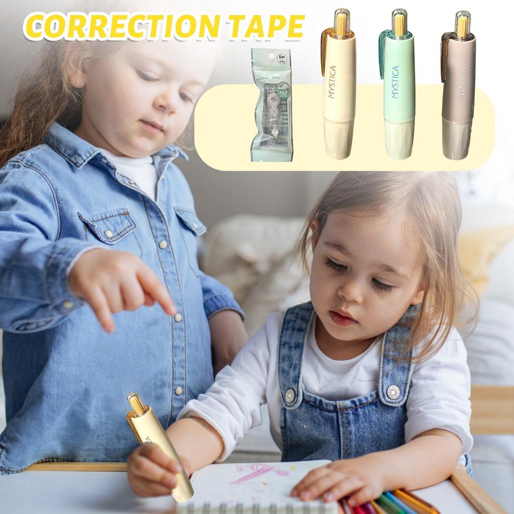 Pen-type Press Correction Tape, Replaceable Core, Correction With Style, High Appearance Level, Color, Large Capacity Correction Tape Stationery