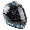 Full Face Motorcycle Helmet Street Bike Helmet for Men Women Unisex, Good Breathability with Safety Buckle, Blue, XL