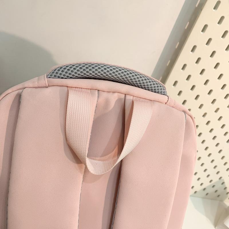 Large Capacity Junior High School Schoolbag Women's Color Contrast Backpack