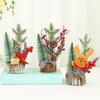 Mini Christmas Tree Desktop Decor Home Table Top Tree Ornament Xmas Decoration