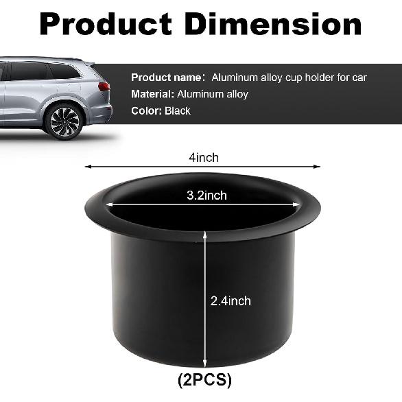 2 PCS Metal Sofa Recliner Handles Cup Holder, Ert Replacement Drink Can Holder For Car Truck Game Table, Drop In Cup Holder For Sofa Couch Boat Golf