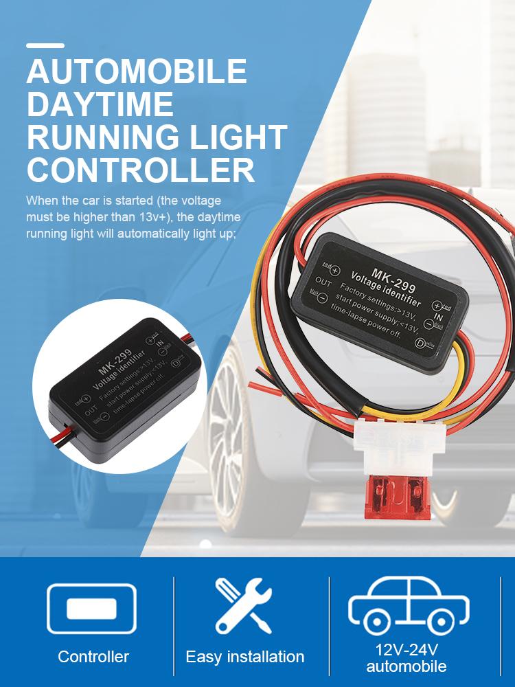 12V-24V Car LED DRL Controller LED Universal Light Controller On/Off Switch Automatic Control for Auto Car Accessories