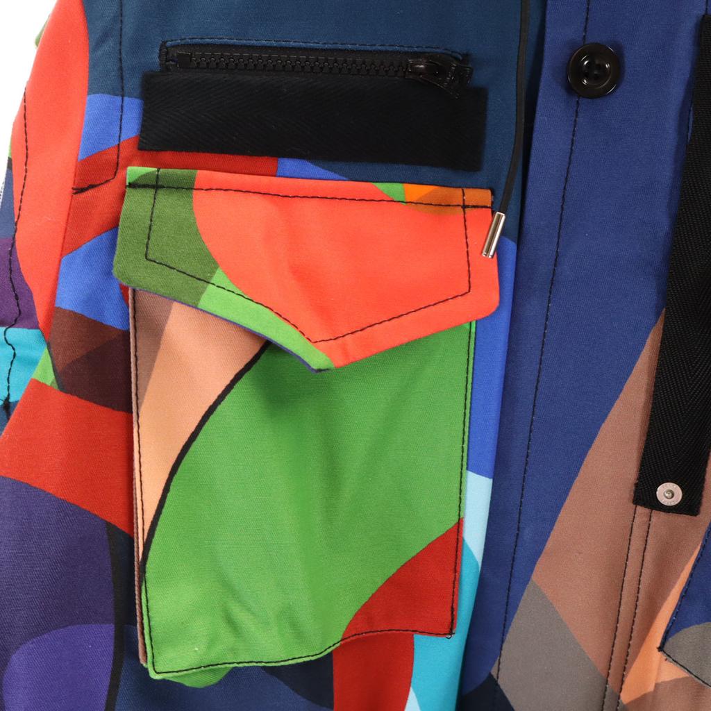 Sacai 21AW KAWS שיתוף פעולה פארקה הרים 1 ז'קט ללא שימוש עם קולב לגברים משומש