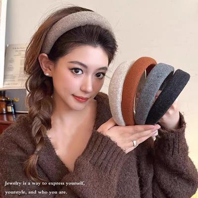 Elegant Solid Wool Plush Simple Hairband For Women Girls Sweet Hair Ornament Headband Hair Band Fashion Hair Accessories