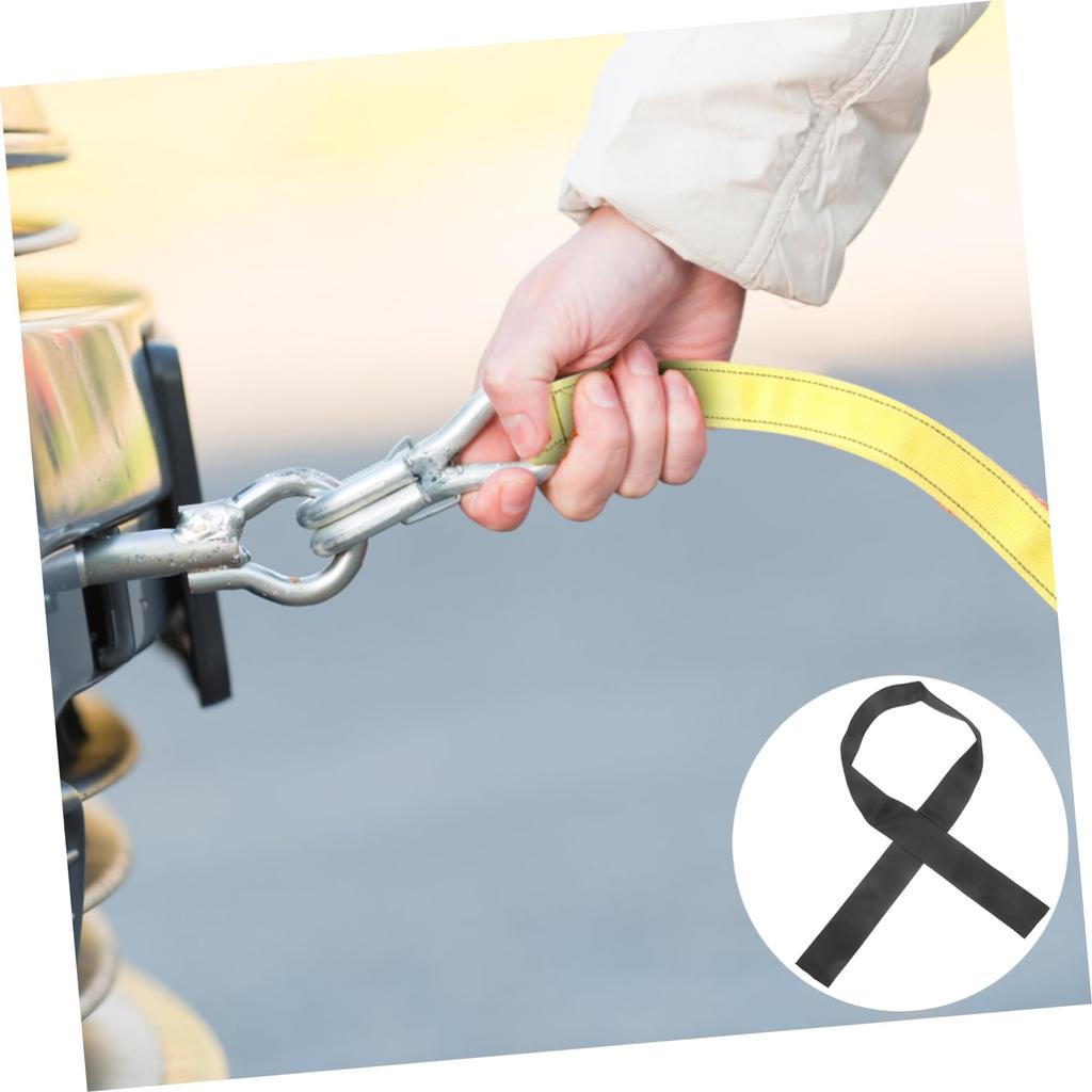 MUELODSIC Rope Protection Sleeve Portable Winch Rope Cover Protect Woven Winch Cable Sleeve for Cable Protection Sleeve Polyester Black