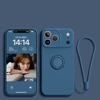 Liquid Silicone Ring Stand Magnetic Case for 17 Air 16E 15 14 13 12 11 Pro Max Plus Shockproof Soft Bumper Protectic Case