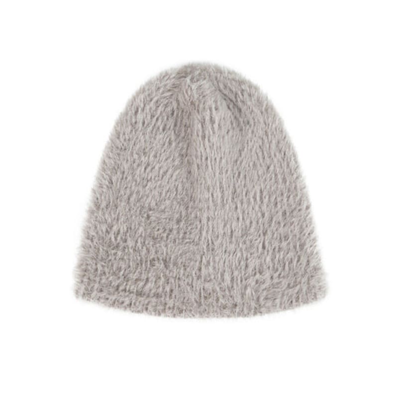 VARZAR VA Brosche Weiche Angora Mütze Sand