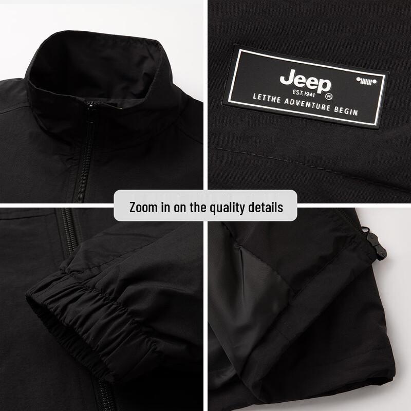 Jeep Men's Stand Collar Casual Sports Jacket