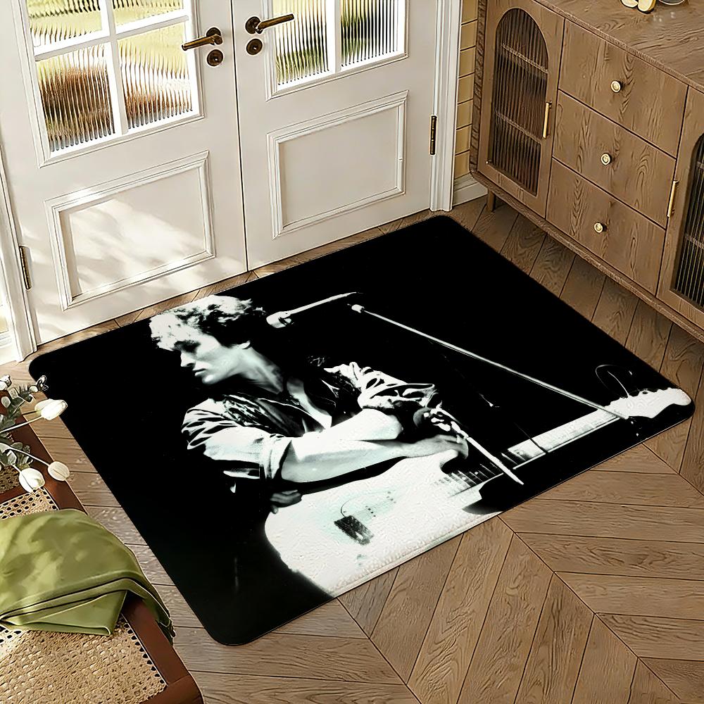 Viktor Tsoi Floor Mat Soft Thickened Absorbent Non-Slip Bedroom Living Room Door Mat Home Decor Flannel Rugs