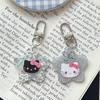 Sweet Kawaii Kt Cat Five-Pointed Star Keychain Cartoon Acrylic Pendant Keychain  Backpack Decoration Accessories Gifts