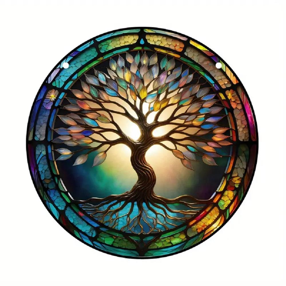 Suncatcher Panel Sun Catchers Wall Hanging Decor with Chain and Hook Acrylic Home Decoration Panel Door Sign Hanging Decoration