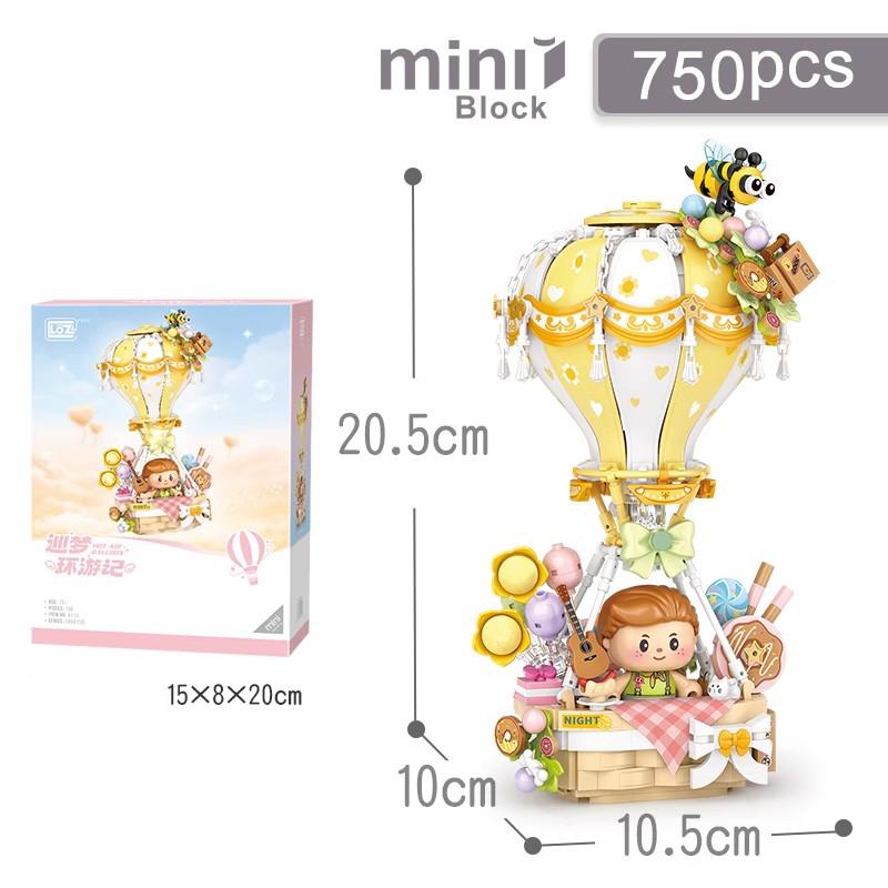 Mini city Street view Architectural landscape model Creative folding blocks toy Takoyaki Shop Coffee shop Christmas gift