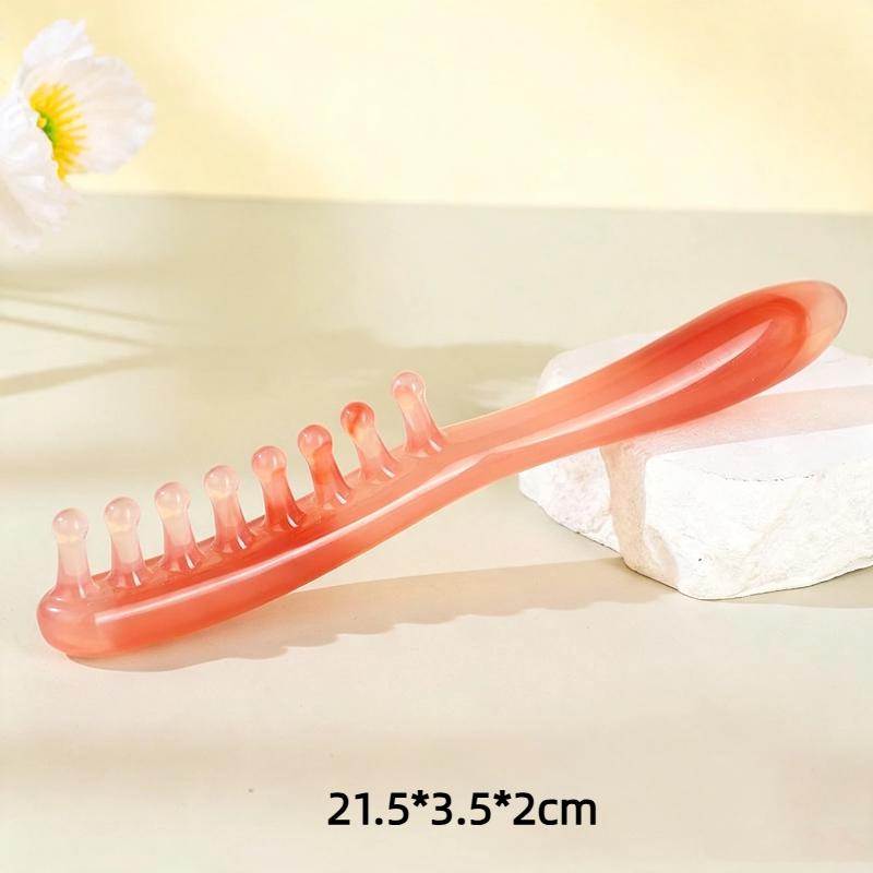 Resin Scalp Massage Comb with Smooth Rounded Teeth Comfortable Grip for Home Daily Wet Dry Hair Care Use