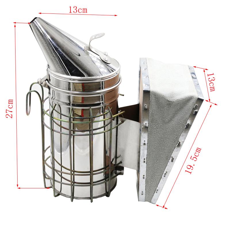 1Pcs Beekeeping Smoker Beekeeper Stainless Steel Manual Bee Smoke Transmitter Kit Beekeeping Tool Apiculture Smoke Sprayer