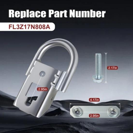 2pcs Front Chrome Tow Recovery Hooks for 2004-2024 Ford F150 5.0L 3.5L 5.4L