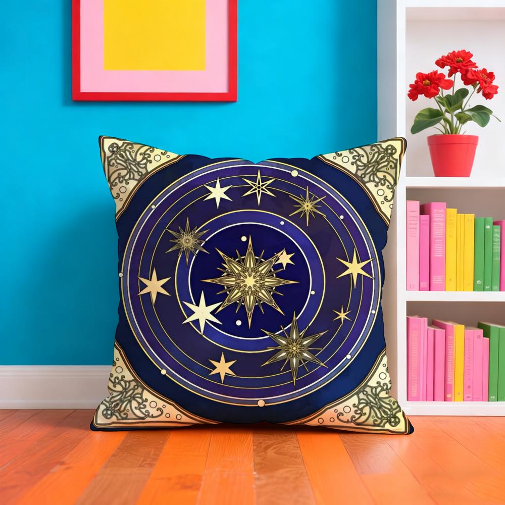 Nordic Midsummer Festival Cushion Cover Plush Fabric Soft Double Sided Print Home Sofa High Quality Cushion
