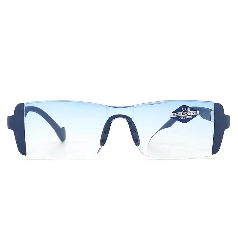Bifocal Reading Glasses Fashion Presbyopic Glasses Far And Near Glasses +1.0 To +4.0 Anti-Blue Light Mens Glasses Transparent