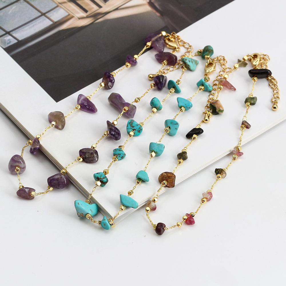 Hot-selling Gravel Anklet Women's Fashion, Bohemian Natural Gravel Anklet