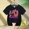KPop Devil Hunter Print Fashion Casual Top 2025 Movie Round-neck Cartoon Girl and Boy T-shirt Casual Girl Clothing