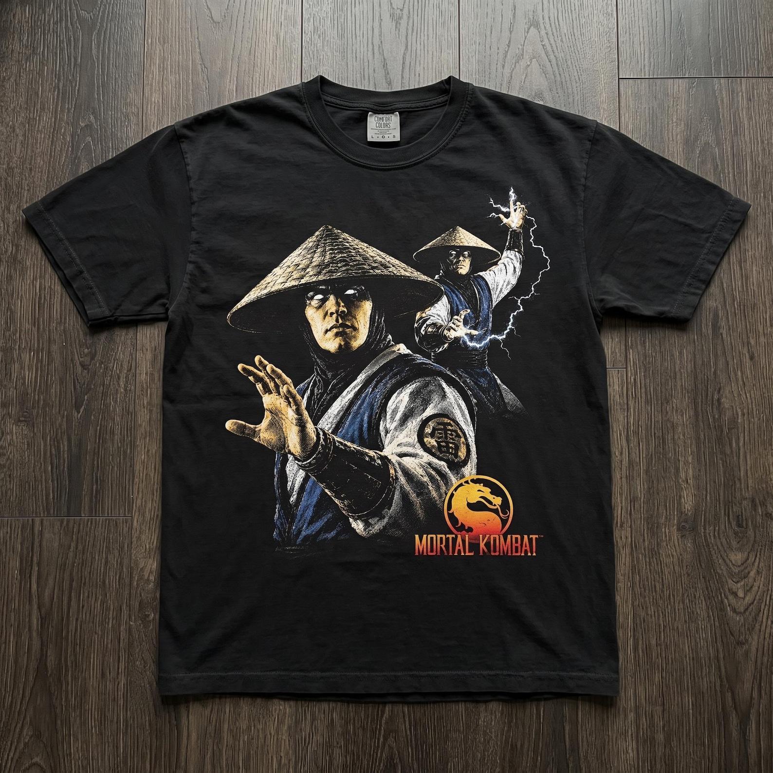Mortal Kombat Raiden Halftone Tee | Retro Gaming Unisex T-Shirt M