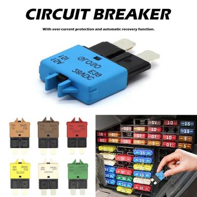 5-30A Circuit Breaker Automatic Recovery Manual Reset ATC Blade Fuse Over-current Protection Auto Accessories Car Protectors