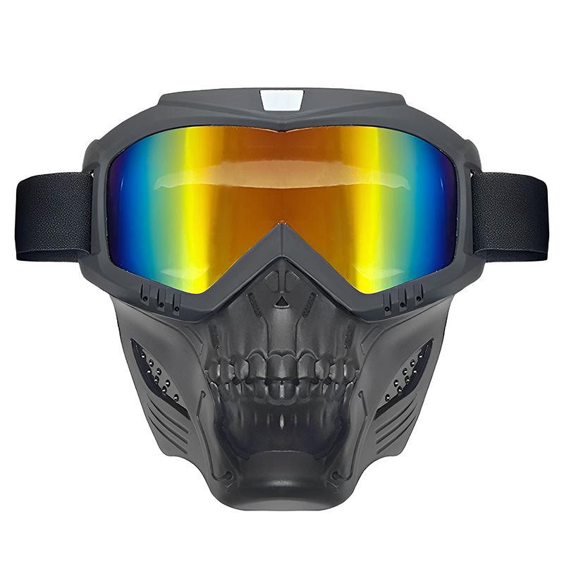 Retro Harley Windproof Motorcycle Goggles: Off-Road Riding One-Piece Mask Glasses