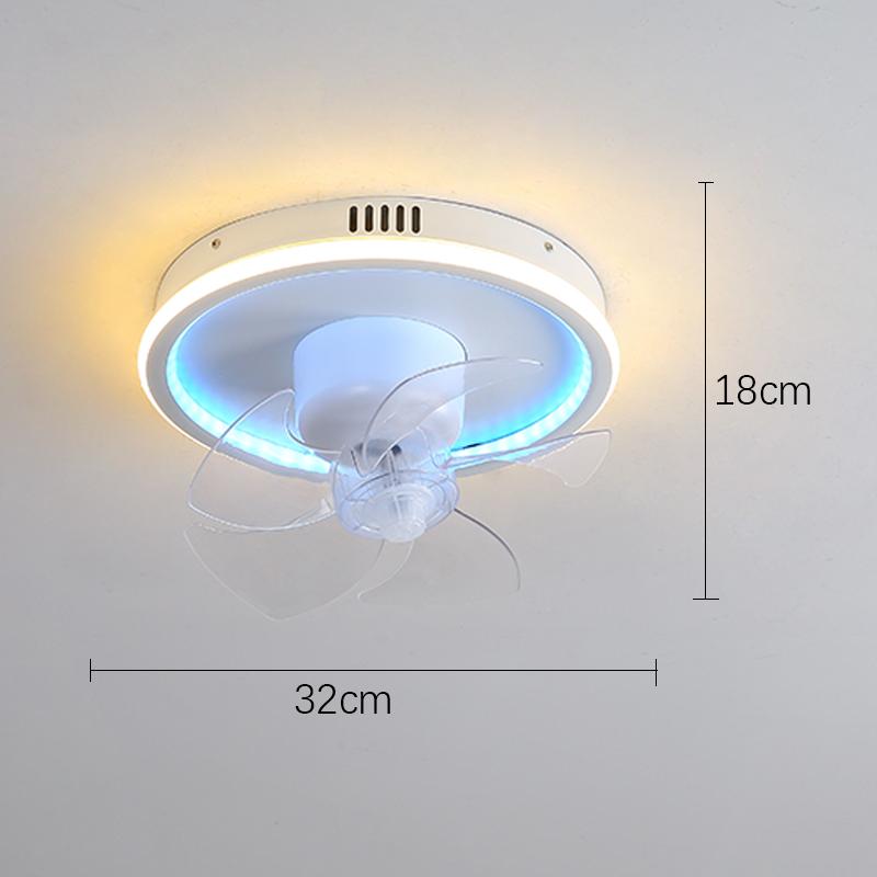 LED Ceiling Fan Lamp RGB Stepless Dimming Remote Interior Lighting Fixture Bedroom Living Home Decor Ceiling Fan With Light