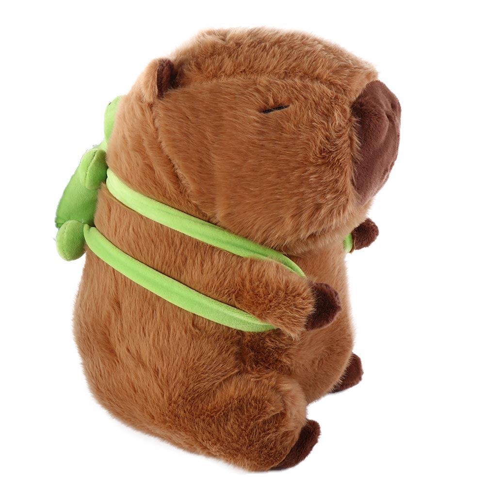 With Turtle Simulation Capybara Plush Toy Capybara Animal With Turtle Backpack  Home Decor