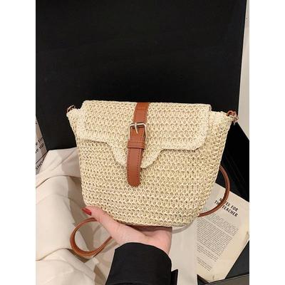 2025 Damen Stroh Gewebte Strand Umhängetasche für Urlaub und Sommer