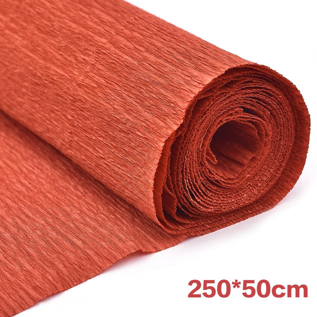 17 Colors 250x50cm Colored Crepe Paper Roll Origami Crinkled Crepe Paper Craft DIY Flowers Decoration Gift Wrapping Paper Craft