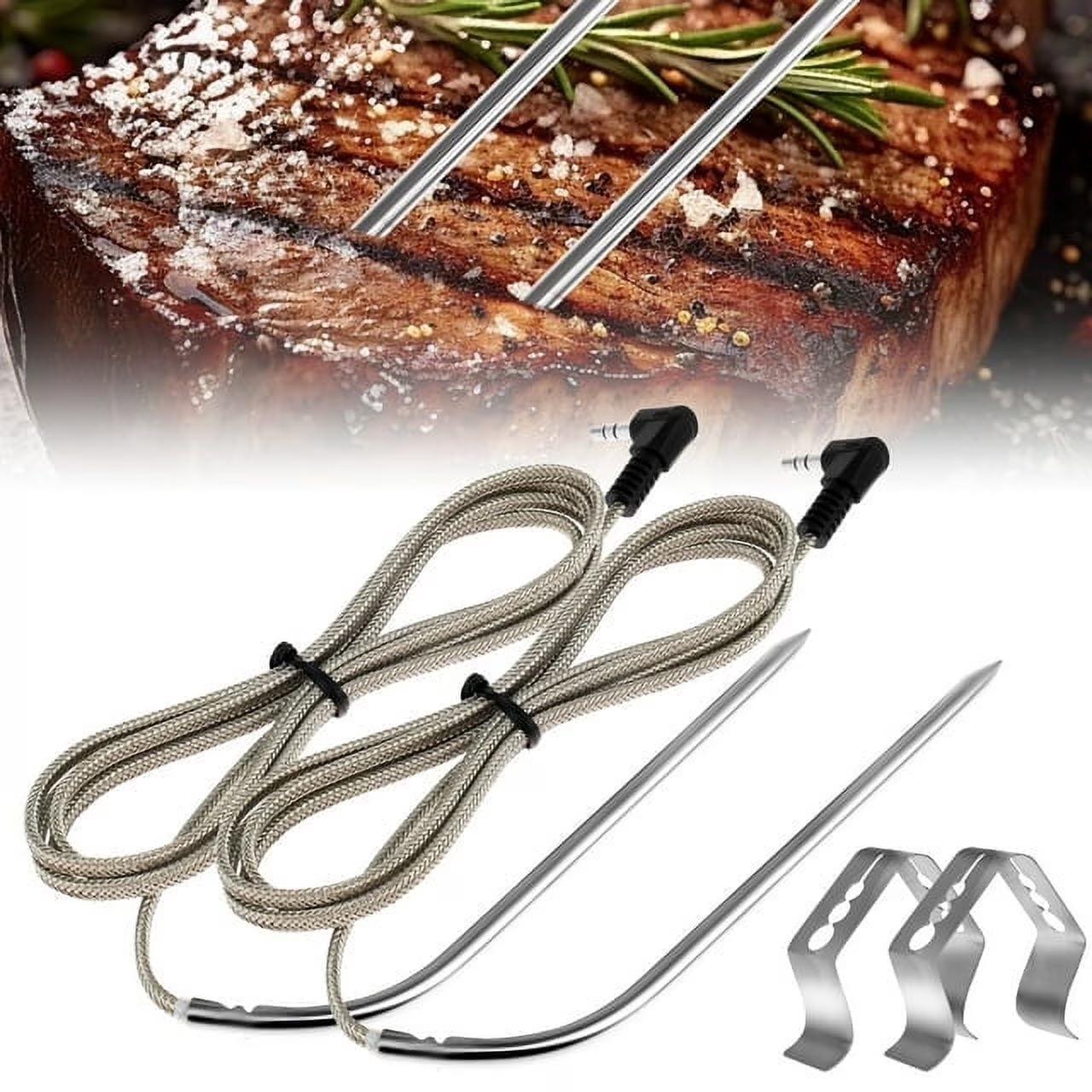 

Oven Temperature Detection Barbecue Probe BBQ Grill Probe Clip One Size серебряный