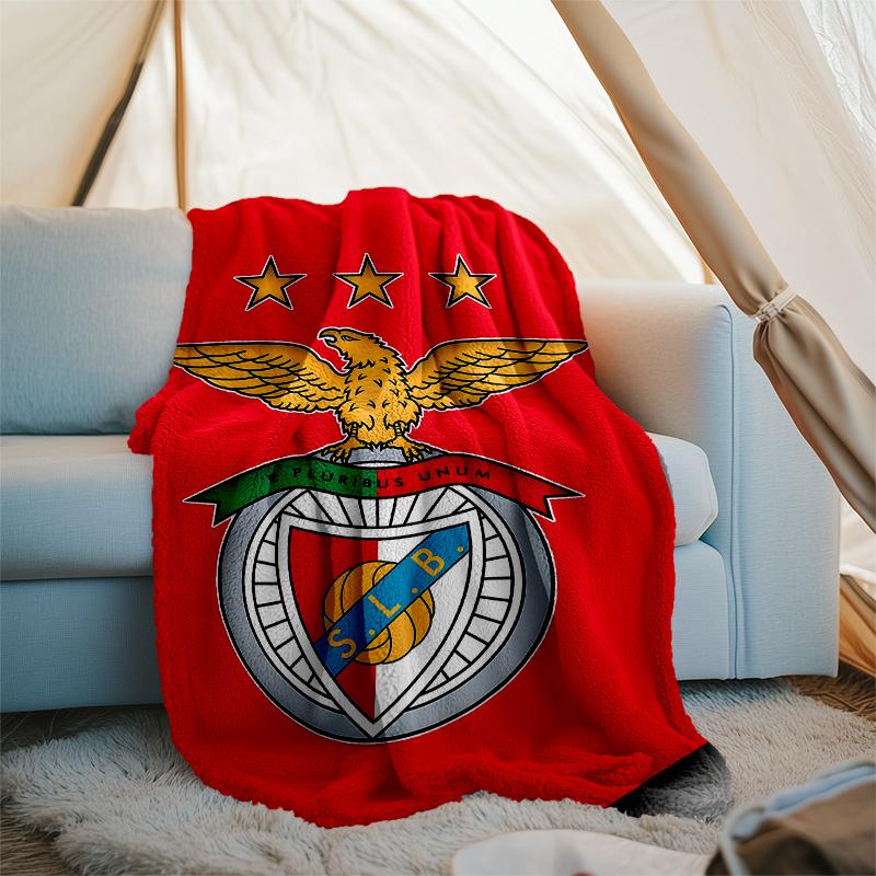 1pc B-Benfica Theme Blanket - Digital Print, Polyester, Cozy for All Seasons, Perfect for Outdoor, and Travel