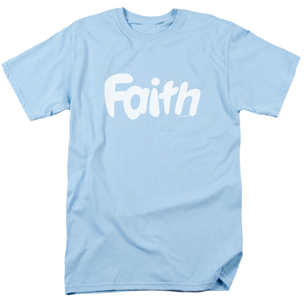 Faith Faith Logo T Shirt Mens Licensed Valiant Comics Tee Light Blue XXL
