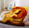 Custom Name Lion Cub Name Flannel Blanket Throw Blanket Soft Warm Sofa Bed home Decor Unique Gift