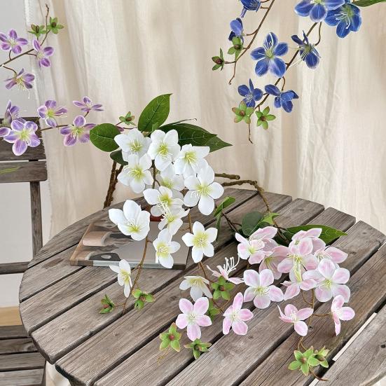Yousheng 31.5" Artificial Jasmine Flower Fake Hanging Plants Long Stem Faux Bouquet for Bridal Shower Party Home Wedding