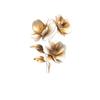 Self-adhesive Gold Raised Flowers Wall Stickers for Entryway Bedroom Living Room Study Home Decor