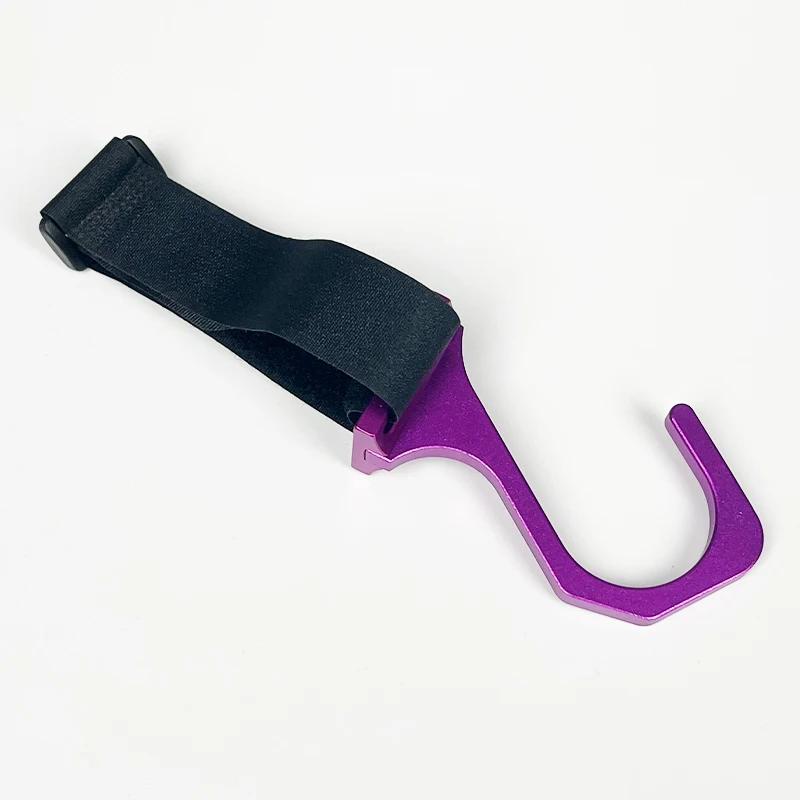 Aluminum Steering Wheel Hook with Adjustable Nylon Strap, Car Mounted Modification