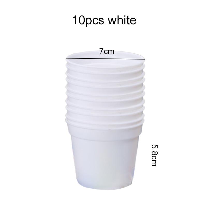 10/20 шт. Мини-цветочный горшок Пластиковый горшок для суккулентных растений Бытовой Офисный Настольный Садовый Балконный Декор Посадочный Материал TMZ