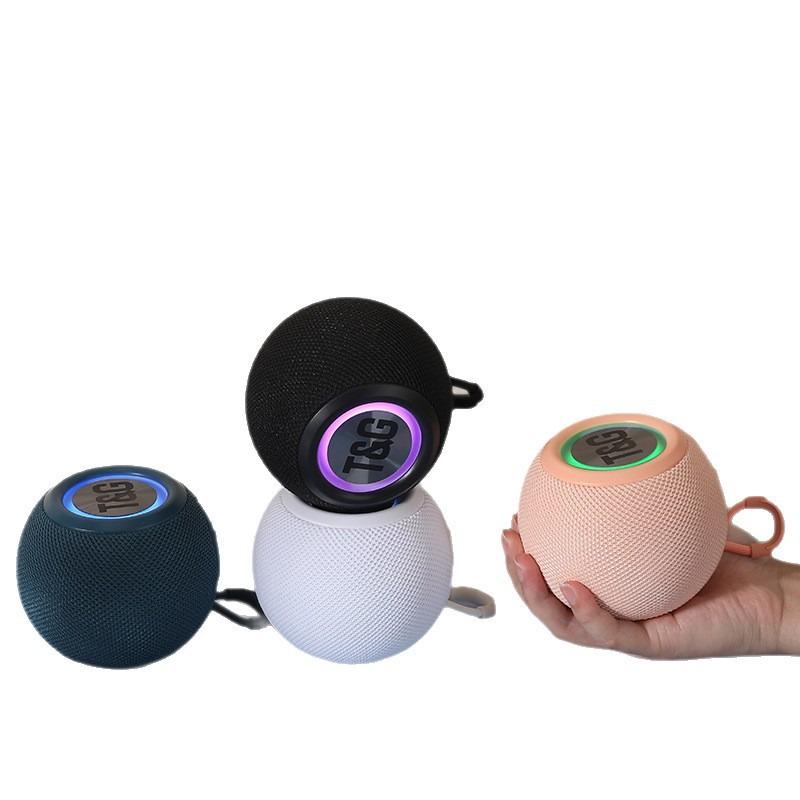 TG337 Portable Bluetooth Speaker with Seven-Color Lights, Heavy Bass, Fabric, Card Slot, and Outdoor Capability