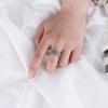 Punk Style Rhinestone Ring Korean Style Ring Opening Adjustable Ring Female Finger Ring