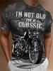 Motorcycle T-shirt Men 3D Print Short Sleeve Vintage Classics TShirt For Mens Street Ride Biker Shirts Tops Oversized Tee Shirt