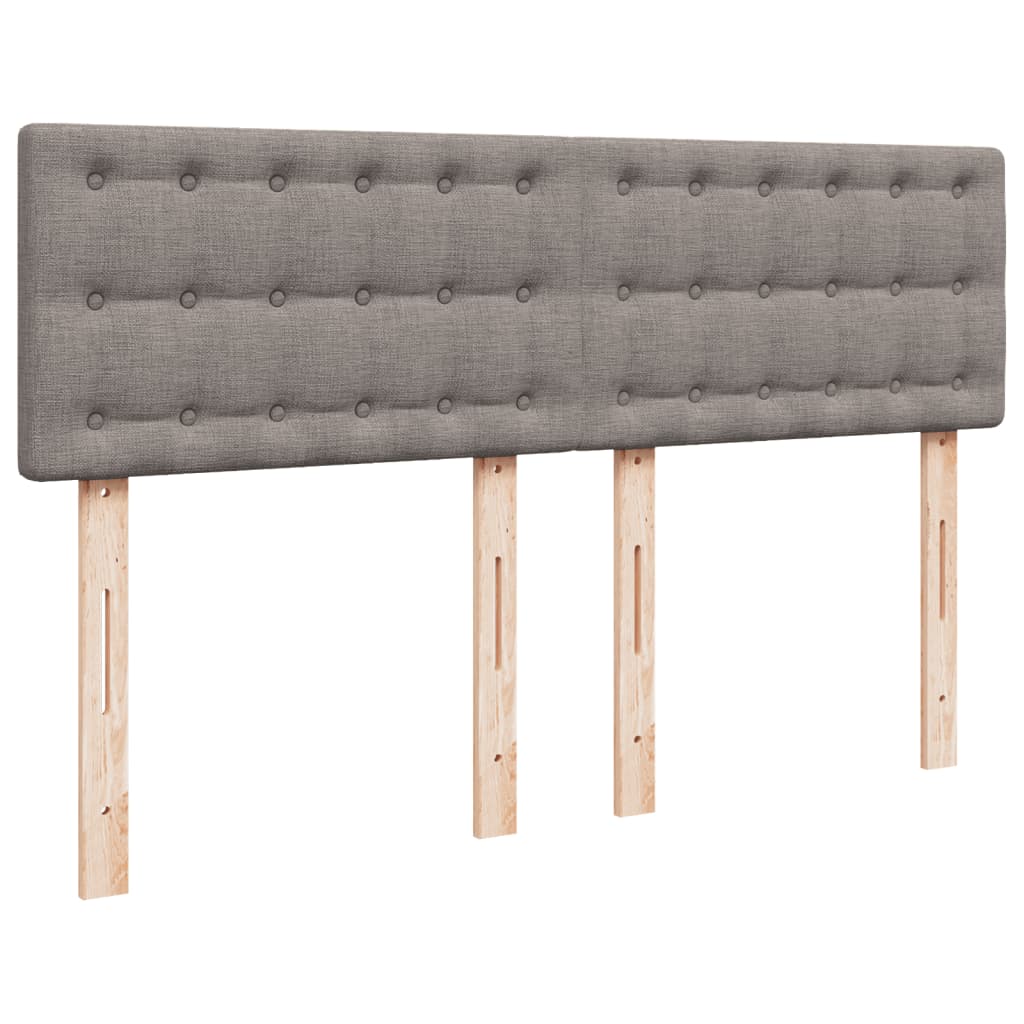 Vidaxl Letto Continentale Con Materasso, Taupe, Tessuto, 140X190 Cm