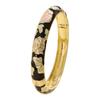 Enamel Vintage Cloisonne Bangle Floral Peony Traditional Chinese Flower Bangle Chinese Classic Women's Hand Bracelet Ladies