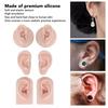 3 Pairs Silicone Ear Model Soft Flexible Simulation Human Ear Model for Piercing Practice Jewelry Display