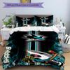 San Jose Sharks Ice Hockey Print 3Pcs Bedding Set,Duvet Cover with 2 Bedro,Pillowcase Home Birthday Gift