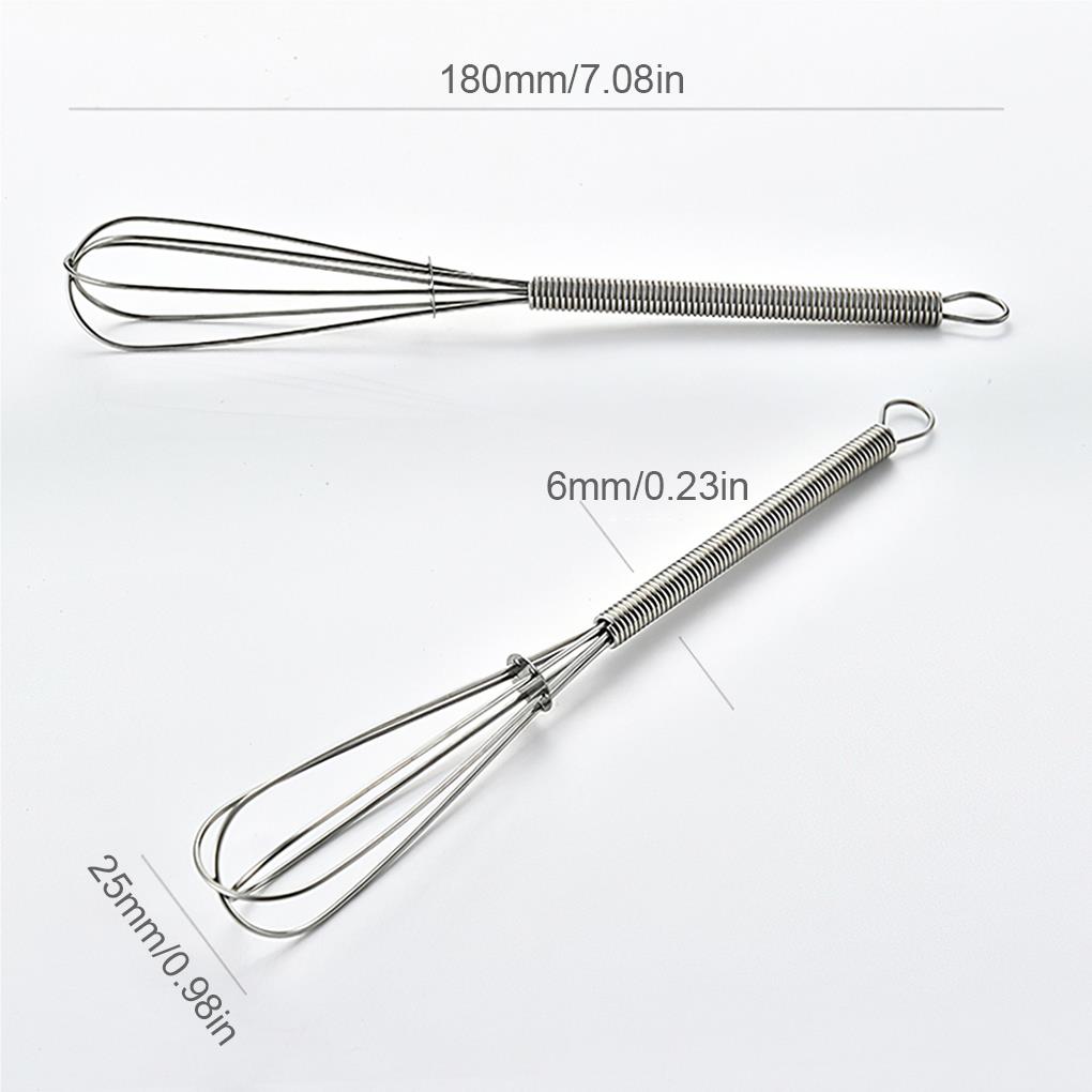 Egg Beater Eggs Mixer Hand-operated Food-grade Beat Whisks All-in-one Design Spring Handel with Small Hook Hole Cooking Supplies