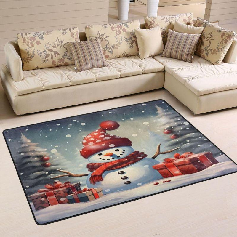 Christmas Carpet for Living Room Home Decoration Large Rugs Santa Claus Kids Room Children Bedroom Bedside Mats New Year Gifts