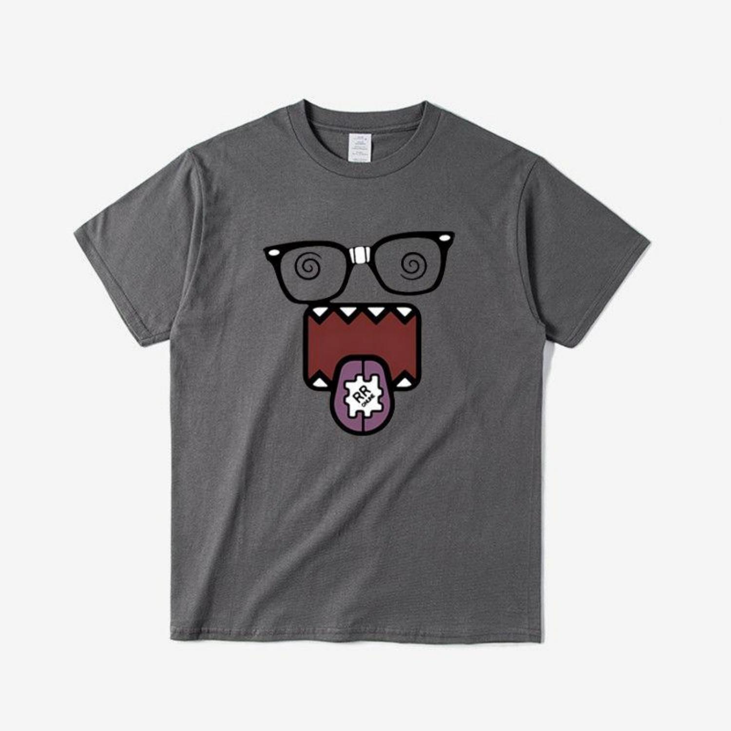 

Interestingly, The Domo Kun Emoji Print T-shirt Is Fashionable, with A Round Neck Loose Versatile Suitable for Both Men Women XXXXXL чорний