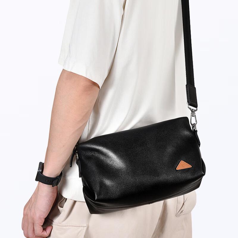 Sac bandoulière pour homme en cuir véritable Paibaojue